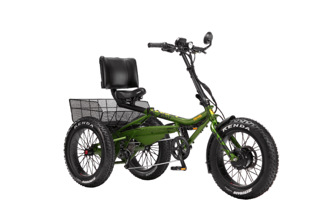 ZizeBikes - Knowledge About E-Tricycles: Tips and Tricks for Seniors - Trivel-E-Fat-Azteca-green-14ah-front-min (1)-PhotoRoom.png-PhotoRoom (1)