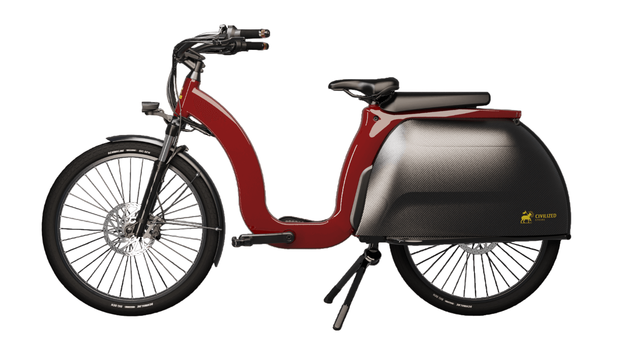 Civilized Cycles Model 1 red left-PhotoRoom.png-PhotoRoom