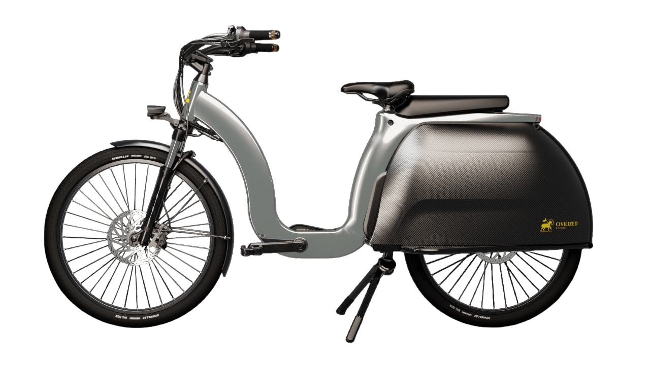 Civilized Cycles Model 1 silver left-PhotoRoom.png-PhotoRoom