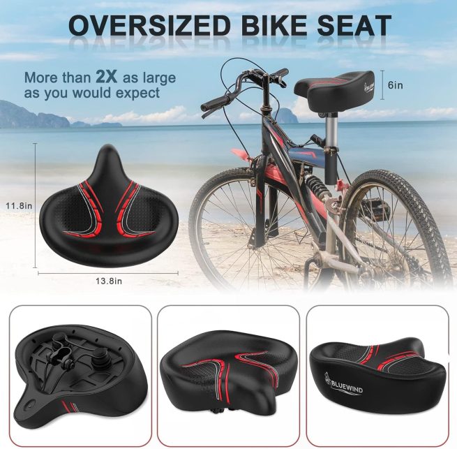 Gel Bike Seat Cushion Cover Extra Soft Padded Bike Seat Cover for Women  Men, Most Comfortable Bike Accessories Fits Peloton/Mountain/Stationary /Road/Spin Class Exercise Bicycle Indoor&Outdoor Cycling - Yahoo Shopping