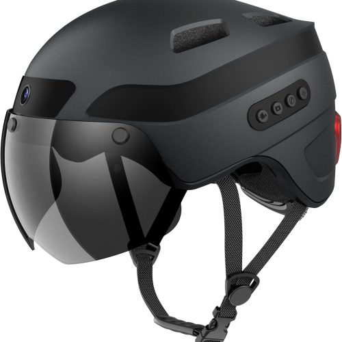 ZIZE Bikes - KRACESS KRS-S1 Bike Helmets for Men Smart Helmets for Adults with 1080P 60 fps Sports Camera Dual Antenna Bluetooth Womens Bike Helmet