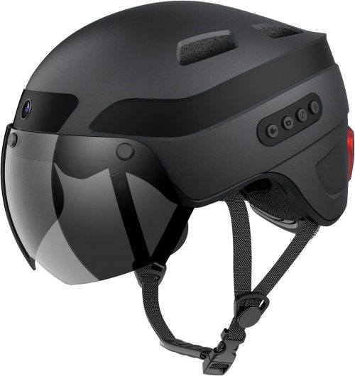 ZIZE Bikes - KRACESS KRS-S1 Bike Helmets for Men Smart Helmets for Adults with 1080P 60 fps Sports Camera Dual Antenna Bluetooth Womens Bike Helmet