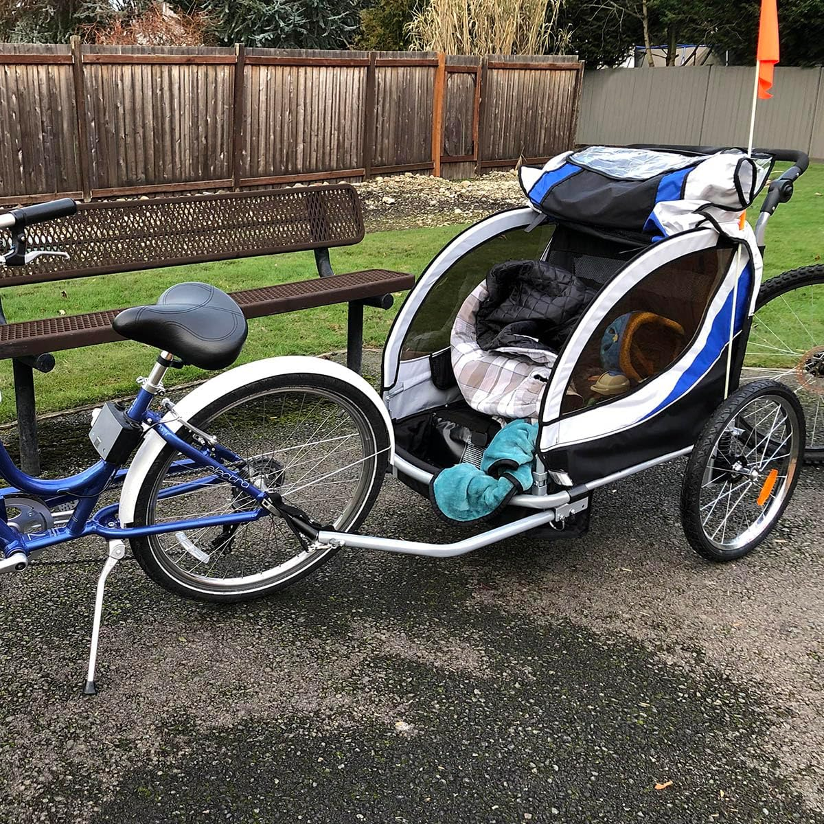 Double bike stroller best sale