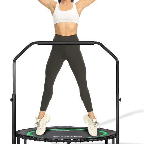 ZIZE Bikes - Darchen 450 lbs Mini Trampoline for Adults, Indoor Small Rebounder Exercise Trampoline for Workout Fitness for Quiet and Safely Cushioned Bounce, [40 Inch]…