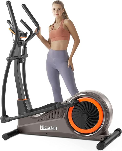 ZIZE Bikes - Niceday Elliptical Machine, Elliptical Trainer for Home with Hyper-Quiet Magnetic Driving System, 16 Resistance Levels, 15.5IN Stride, 400LBS Weight Capacity