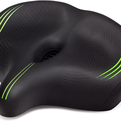 ZIZE Bikes - CDYWD Oversized Bike Seat for Men & Women Comfort - Extra Wide Soft Cushion Bicycle Seat Comfortable Replacement - Large Padded Bike Saddle for Exercise, Spin, Stationary, Cruiser, City Bike or Ebike