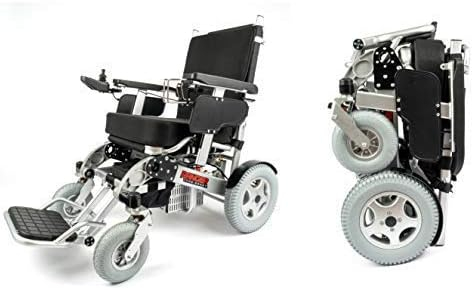 ZIZE Bikes - Porto Mobility Ranger Quattro (The Beast) Ultra Exclusive Foldable Electric Wheelchair Heavy Duty, Holds 550lbs 1000W Horse Power Dual Motor Folding Power Wheelchair (Silver, XL (Special Edition))
